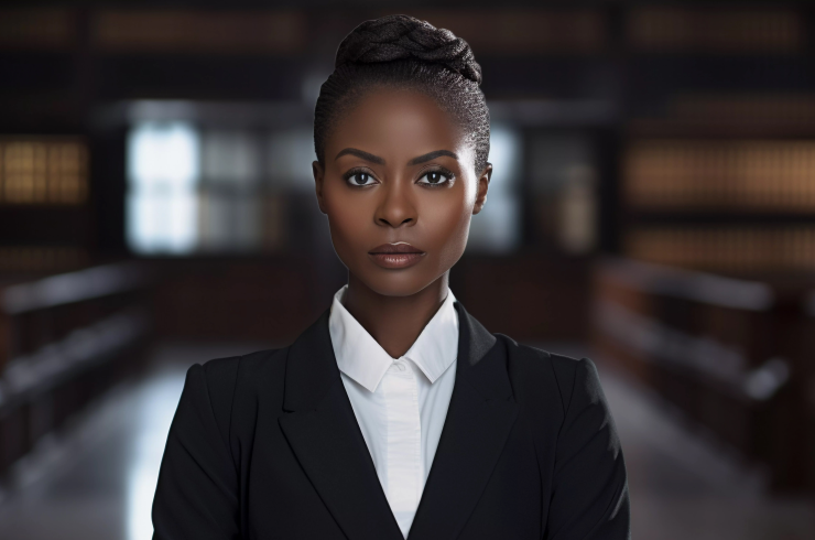 Jeune femme africaine carriériste